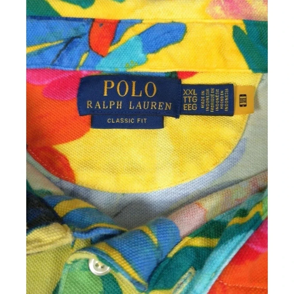 Polo Ralph Lauren Floral All Over 2XL Classic Fit Short Sleeve Pique Polo Shirt